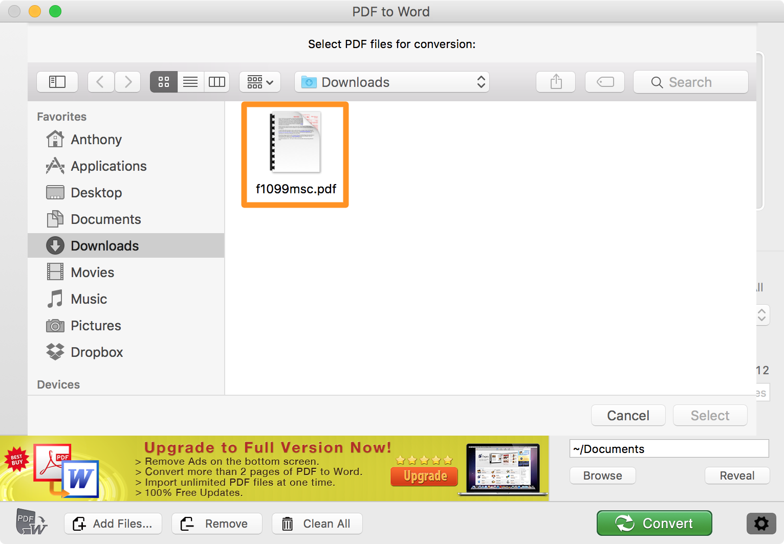 convert word to pdf software for mac